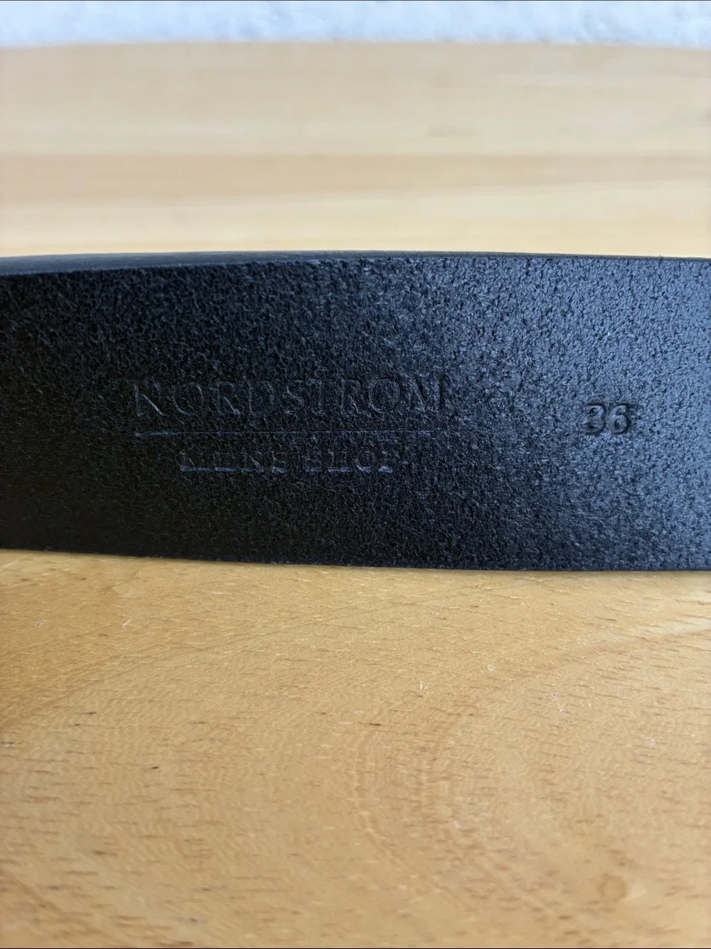 Nordstrom Classic Black Leather Men's Belt with Silver Buckle